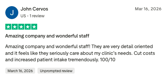 Trustpilot review — John Cervos
